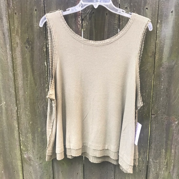 Free People Tops - Free People Olive Green Top